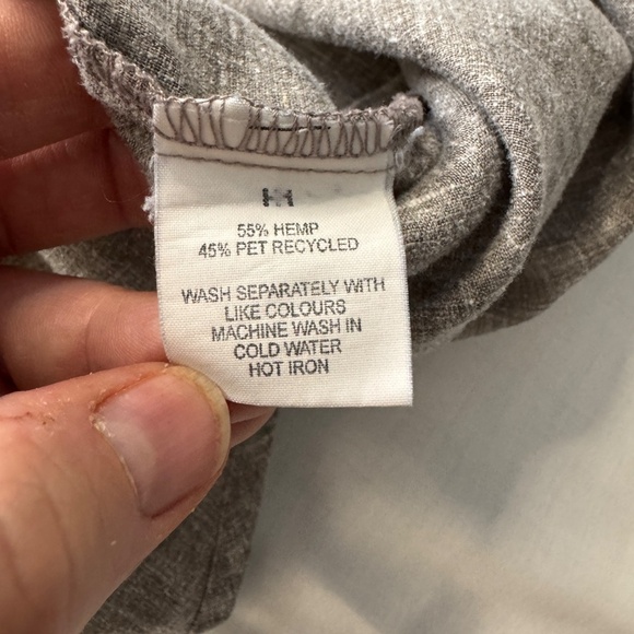 The Australian Outback Collection Men's Short Sleeve HEMP Button Up Shirt Gray M - Picture 6 of 13